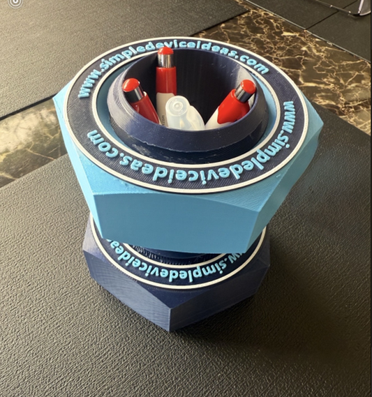Bolt Pencil Cup - Download 3D Print Files or Purchase Finished Product