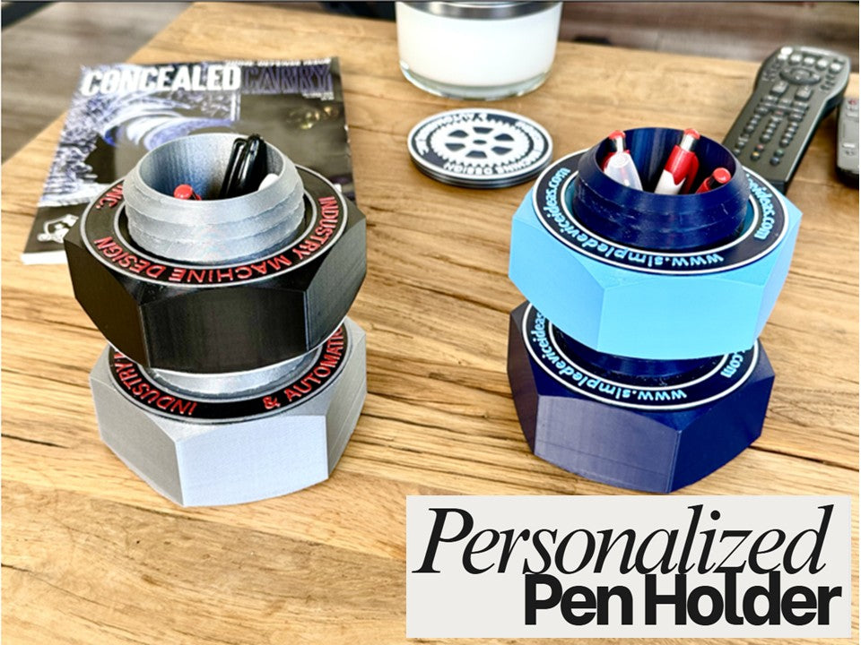 Bolt Pencil Cup - Download 3D Print Files or Purchase Finished Product